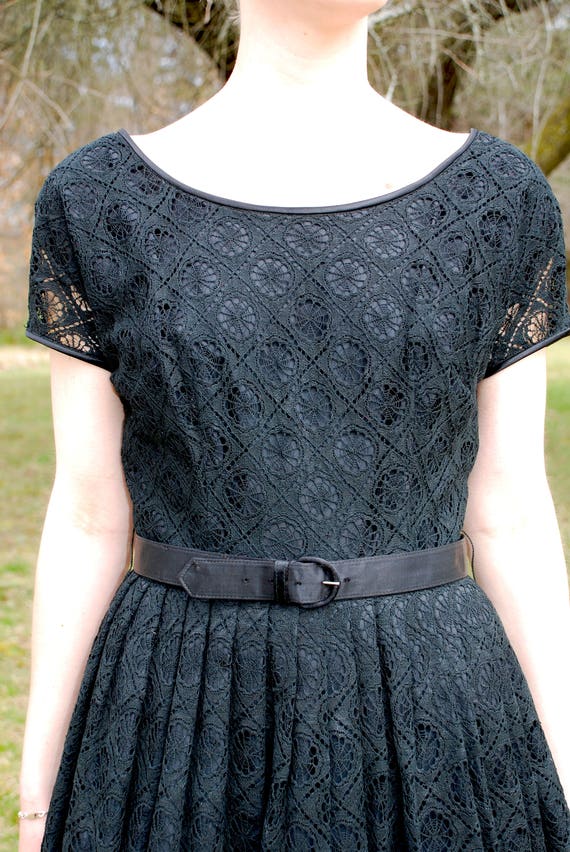 50’s Vintage Make Mine A MCKETTRICK Black Lace Dr… - image 5