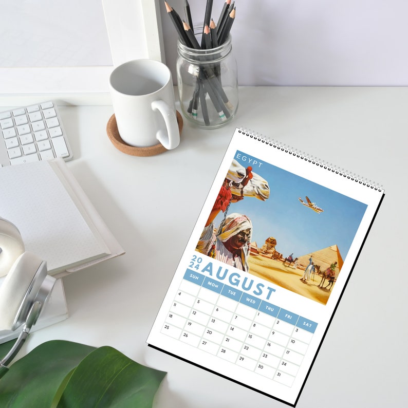 2024 Travel Wall Calendar World Prints Wall Art Perfect for Etsy
