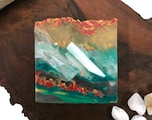 Dragon Blood Stone Soap - Polished Agate Square Crystal Hand Bath Bar Soap (100 Peppermint Essential Oil Scent) PM0026