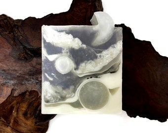 Moonstone Crystal Soap – Artisan Goat Milk Soap, Lily of the Valley Scent