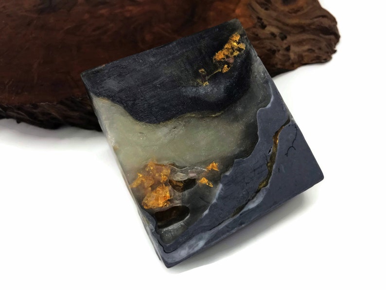Italian Marble Soap Polished Agate Square Crystal Hand / Bath Bar Soap Winter Snow Oil Scent : PM0022 image 10