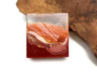 Artisan Carnelian Stone Soap – Cinnamon & Orange Essential Oil Scent