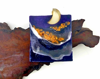 Moonlight Sonata - Artisan Made Hand / Bath Bar Soap ( Midnight Water Fragrance Oil Scent) : PM0046