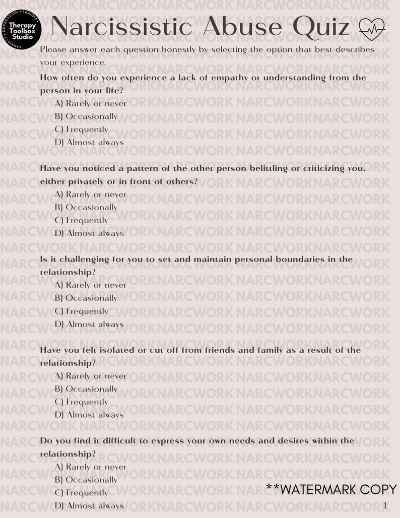 Narcissist, Abuse, Gaslighting, Workbook, Anxiety, Domestic, Self Help