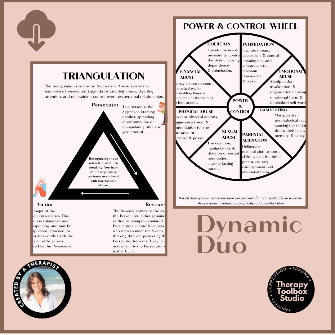 Narcissist, Abuse, Triangulation, Power and Control, Workbook, Anxiety