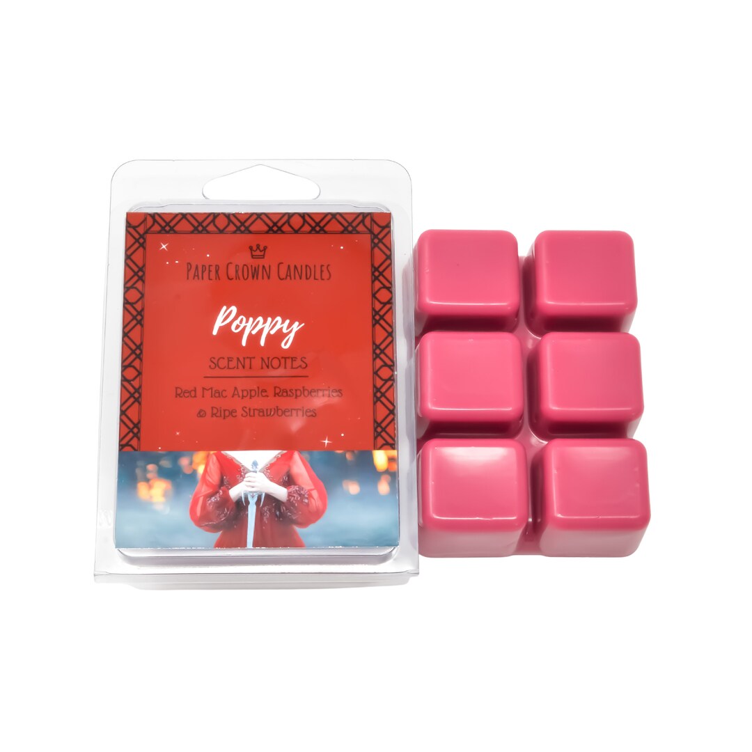 Poppy Bookish Wax Melt Red Mac Apple Raspberries Etsy