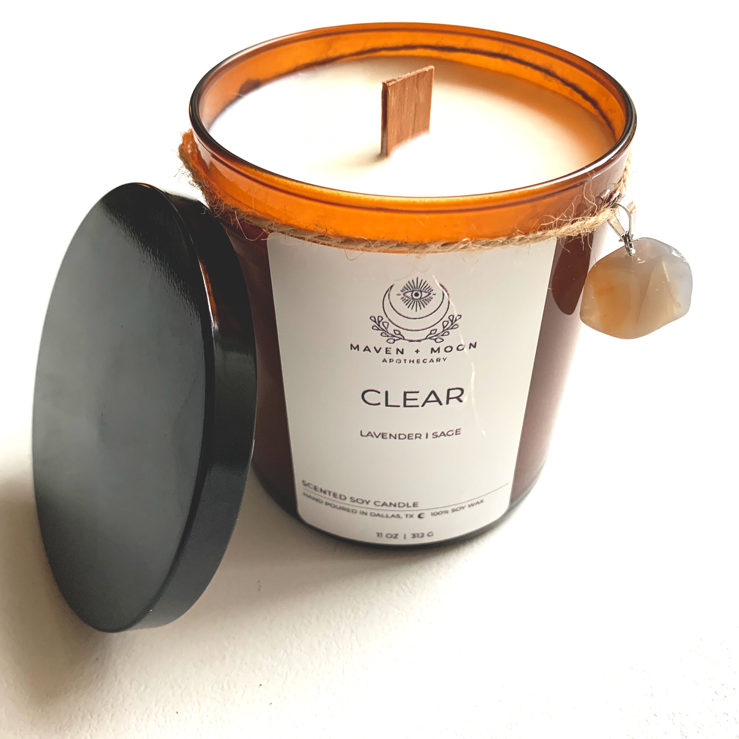 Calming Lavender Candle Sage Soy Candle Cleansing Clean Etsy