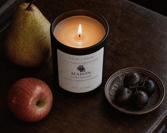 Mabon Candle Autumn Equinox Wheel of the Year Fall Decor Hand-Poured