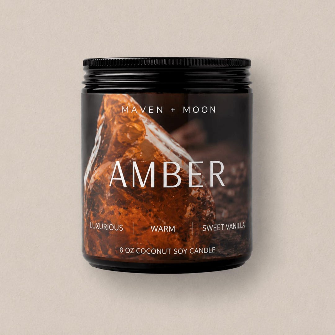 Amber Soy Coconut Candle - Warm, Sensual, Spiritual - 8 Oz - Etsy