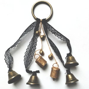 Witch BellsDoor ChimesVintage BellsDoor BellsPet BellsHand MadeProtectionHousewarming IMAGE 7