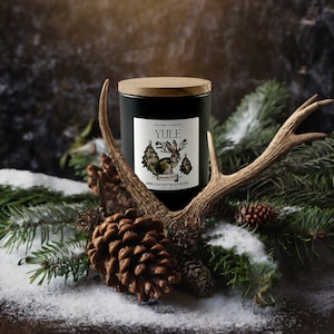 YULE - 6 oz  Soy & Coconut Candle | Wheel of The Year | Celtic Sabbat | Wiccan | Wicca Sabbat | Witchy Candles | Vegan | Non-toxic
