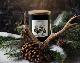 YULE - 6 oz  Soy & Coconut Candle | Wheel of The Year | Celtic Sabbat | Wiccan | Wicca Sabbat | Witchy Candles | Vegan | Non-toxic