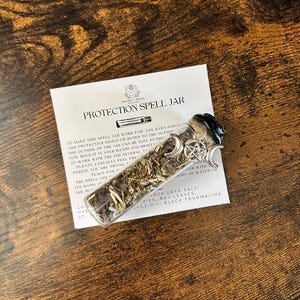 Protection Bottles ~ Vial of Protective Herbs ~ Protective Oils ~ Black Tourmaline ~ Grounding Herbs
