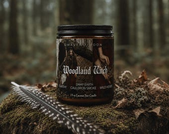 Wald Hexe Kerze | Waldduft für Erdung und Erneuerung - 8 oz