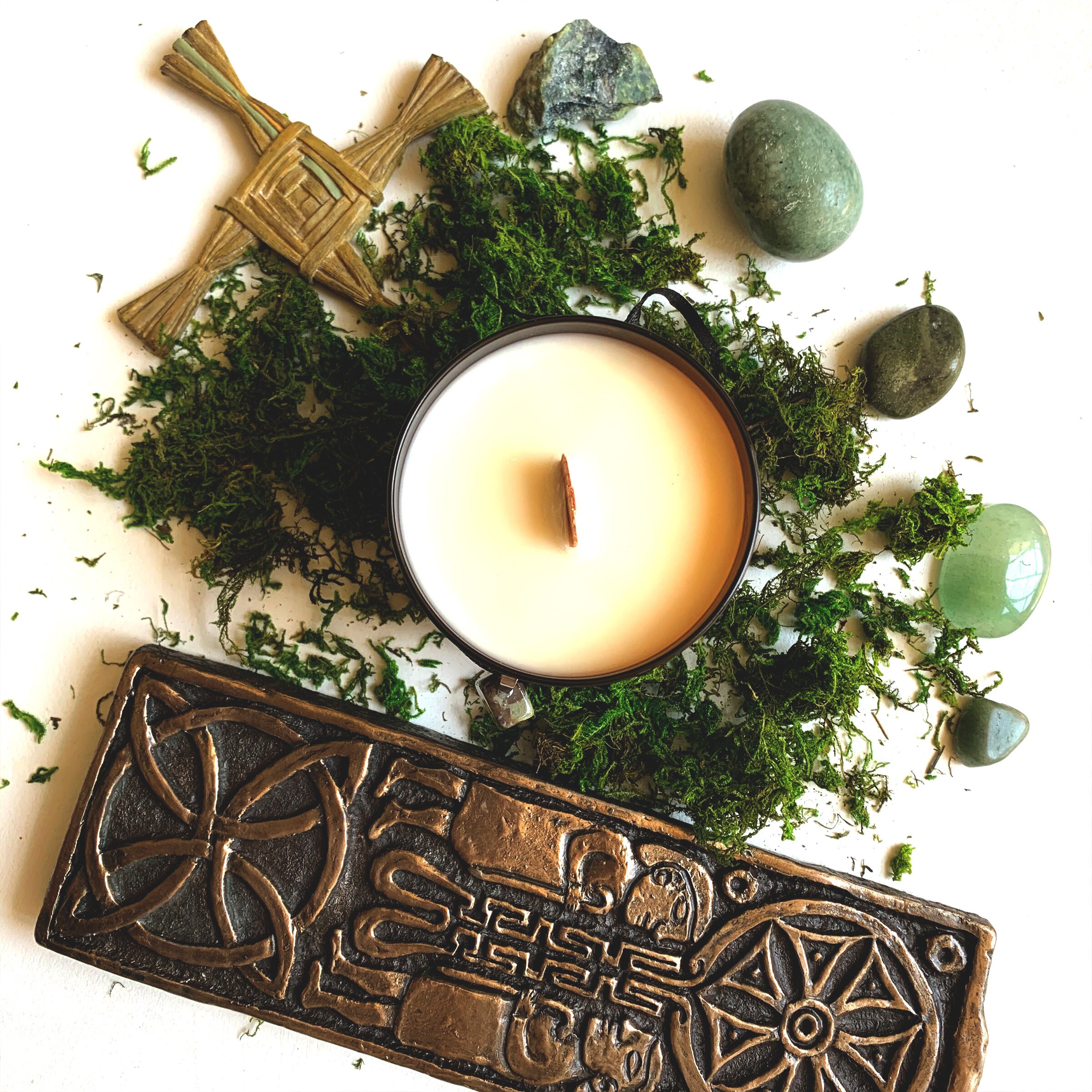 Celtic Candle Ireland Amber Candle Pagan Candle Etsy