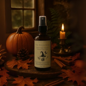 The Hollowing Room Spray | Witchy Autumn Room Mist | Hearth & Hollow-collectie | Gezellige huisgeur Cottagecore | Enchanted Fall Spray