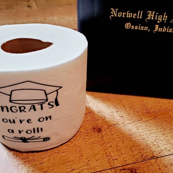 Graduation gift, graduation, gag gift for graduate, graduate gift, honor roll gift, gift for teen, school gift, toilet paper roll, gag gift