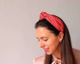 Top knot silk hairband