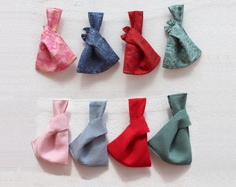 Printed silk and waffle cotton knot bag