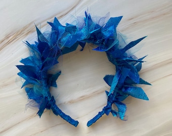 Silk and tulle petals headband