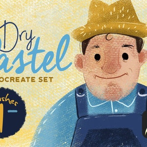 Dry Pastel Procreate Set, Procreate Brushes, digital art brushes, Procreate Ipad Pro, procreate brushes, digital brushes