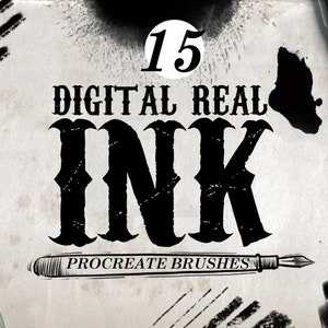Real Ink Brushes for Procreate, Procreate Brushes, digital art brushes, Procreate Ipad Pro, procreate brushes, digital brushes,