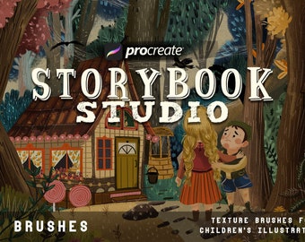 Storybook studio - Procreate,  Procreate Brushes, digital art brushes, Procreate Ipad Pro, Brushes bundle, texture brushes