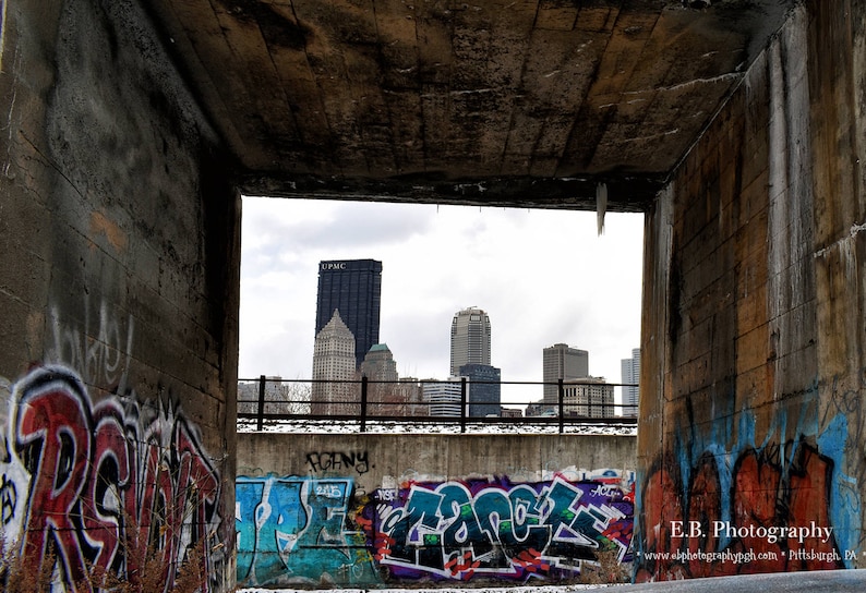 Pittsburgh Skyline Pittsburgh Art Pittsburgh Graffiti Art Graffiti Art
