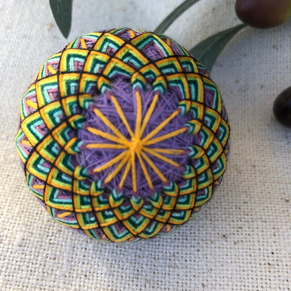 Temari  balls embroidery balls decoration balls Centerpiece balls handmade temari Ornament Embroidery