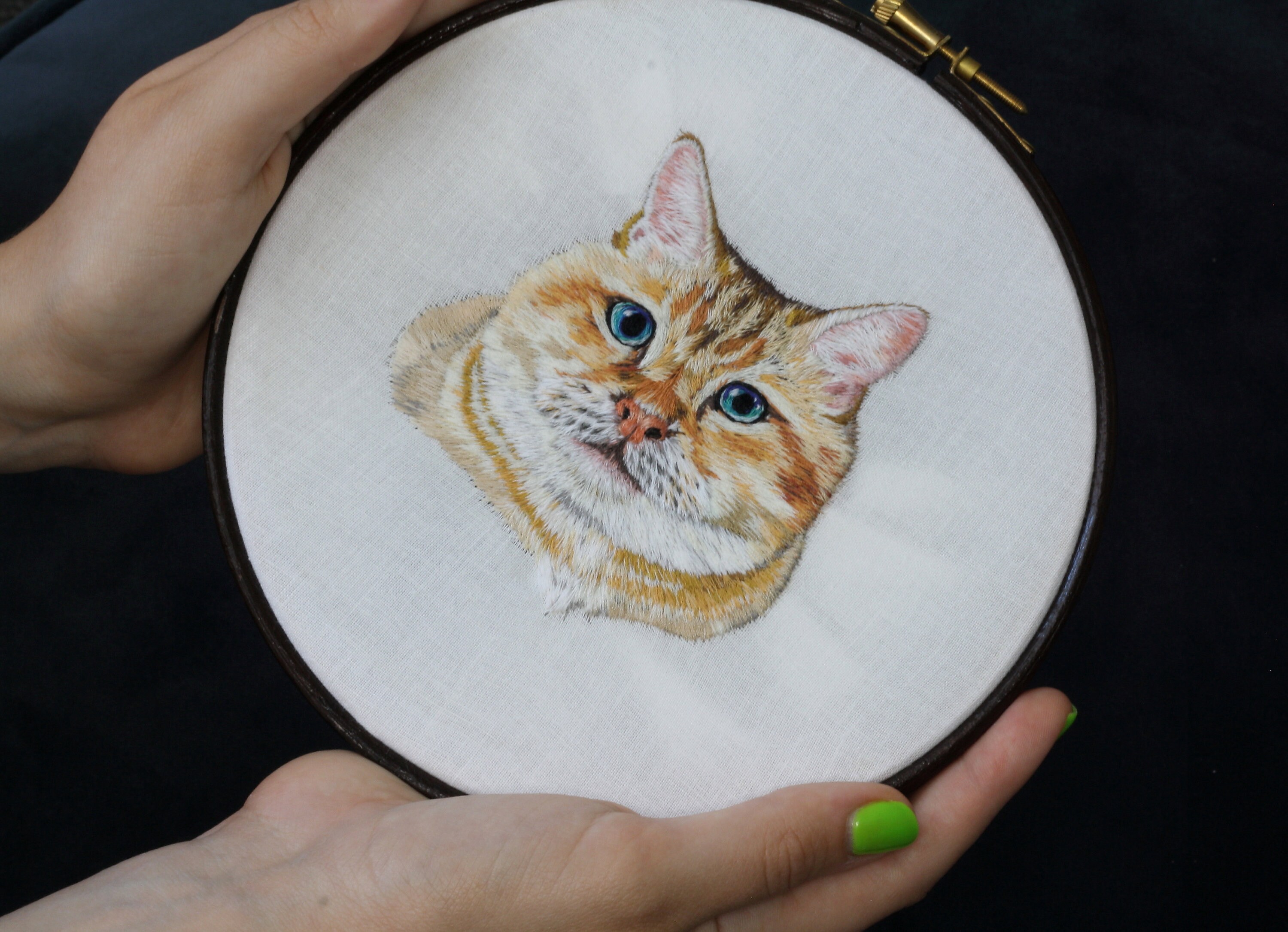 Custom Pet Portrait Embroidery Etsy UK