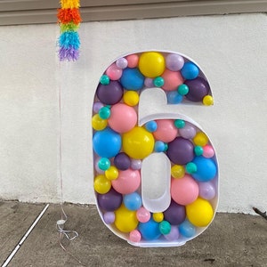 3ft Balloon Mosaic Number or Letter Template, DIY Foam Board