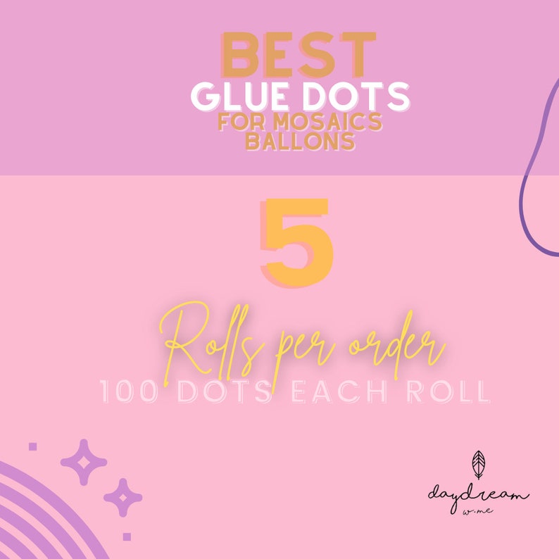 Best Glue Dots for Balloons Mosaics 5 Rolls per Package Etsy