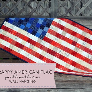 Quilt PATTERN - American Flag Quilt Wall Hanging PDF File (Instant Download)
