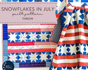 Quilt PATTERN - Snowflakes in July PDF