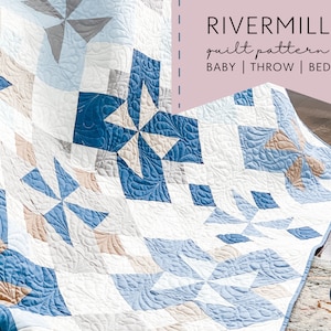 Quilt PATTERN Rivermill PDF image 1