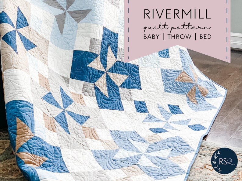 Quilt PATTERN Rivermill PDF image 1