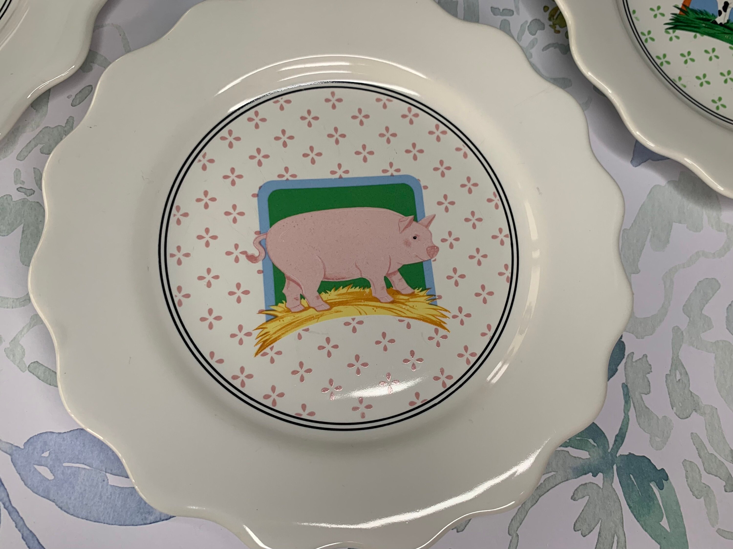 Farm Animal Vintage Plates by Vandor Country Pelzman Design Etsy