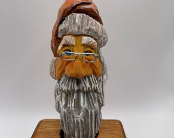 Hand carved wood Santa (4)