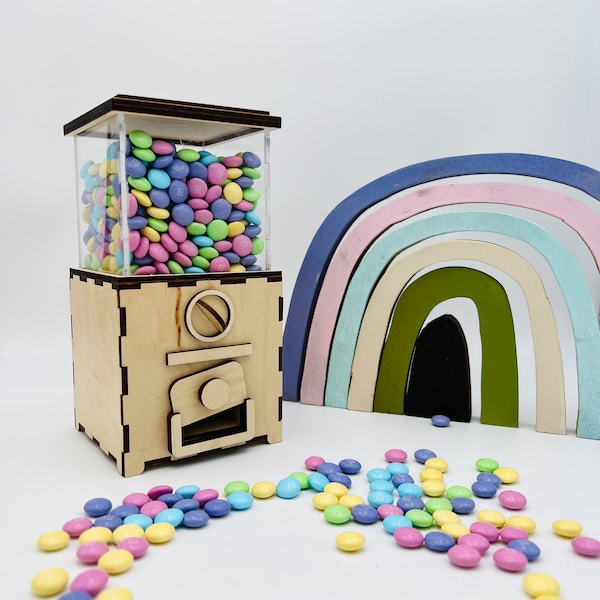 Candy Dispenser (SVG File) - Candy Machine laser cut file -wood and acrylic - Glowforge ready - DIY