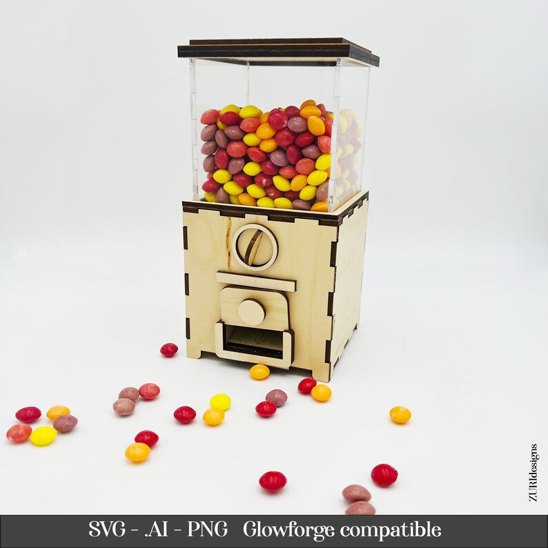 Candy Dispenser SVG File Candy Machine Laser Cut File Etsy UK