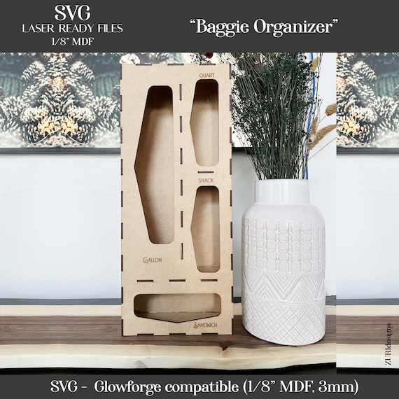 Baggie Organizer (SVG cut file) - Glowforge ready