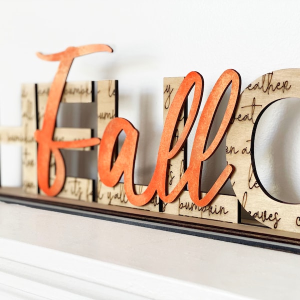 Horizontal Fall Signs Svg - Etsy