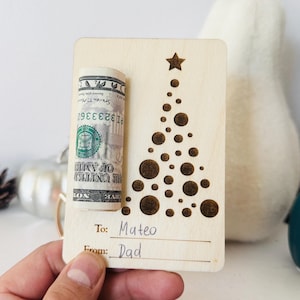 Christmas Tree Money holder gift - 6 designs (SVG File) - laser cut file -wood or acrylic - Glowforge ready - DIY