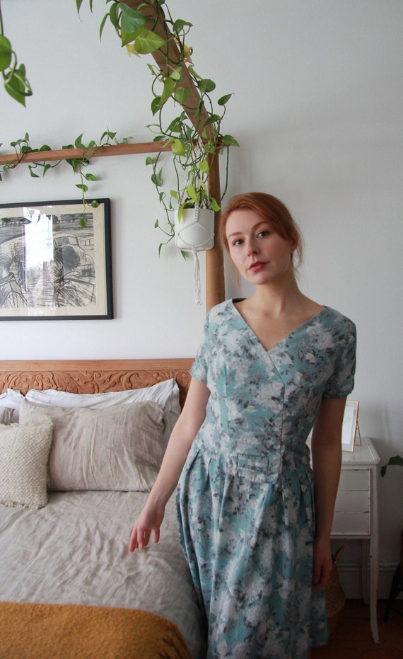 1950's Cotton/Silk Blend Dress size 38