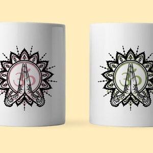 Om Meditation Hands Mugs sublimation PNG, Zen Mug sublimation file, Printable PNG design, Sublimation design, Digital download