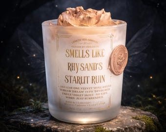 Rhysand's Starlit Ruin Soy Candle | Moroccan Cashmere + Coastal | Marked by Obsession Dark Romance
