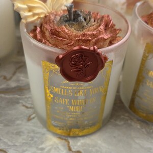 Smells Like Your Safe Word Is "More" | Cashmere Musk + Golden Santal Soy Candle | Marked by Obsession image 3