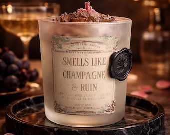 Smells like Champagne & Ruin Soy Candle | Cranberry Prosecco | Dark Romance Scent