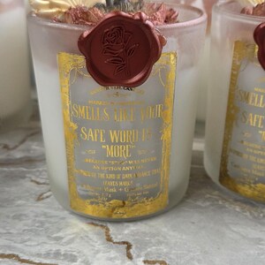 Smells Like Your Safe Word Is "More" | Cashmere Musk + Golden Santal Soy Candle | Marked by Obsession image 2