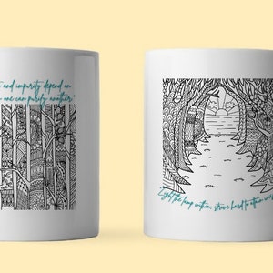 Zen Tree Buddha Quote Mandala Tree Mug sublimation PNG, Zen Mug sublimation file, Printable PNG design, Sublimation design, Digital download